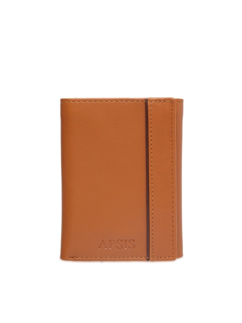 

Apsis Men Tan Solid Three Fold Wallet