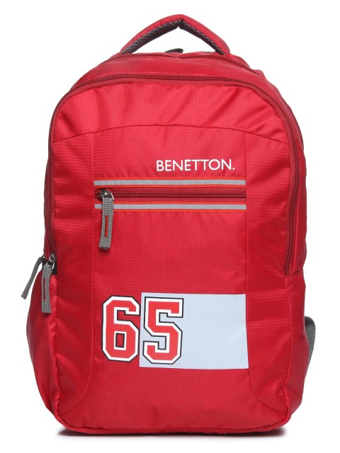 

United Colors of Benetton Unisex Red Graphic Backpack