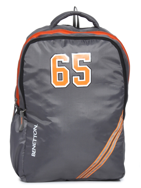 

United Colors of Benetton Unisex Charcoal Graphic Backpack