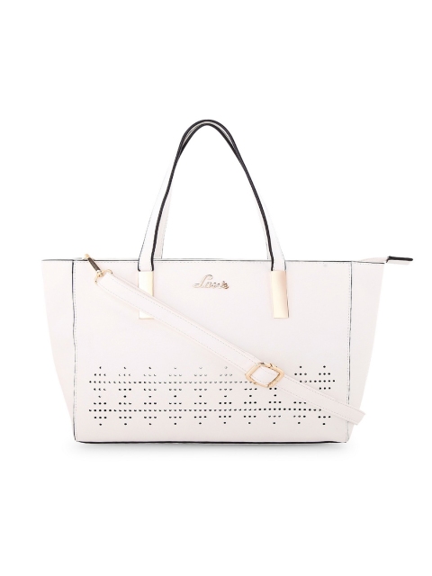 

Lavie Off-White Solid Handheld Bag