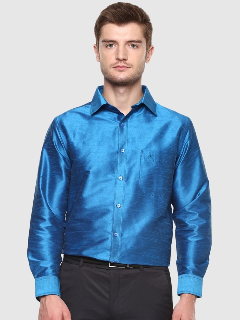 

Khoday Williams Men Blue Standard Regular Fit Solid Party Shirt