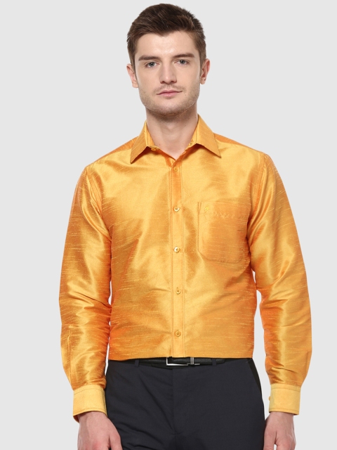 

Khoday Williams Men Yellow Standard Regular Fit Solid Party Shirt