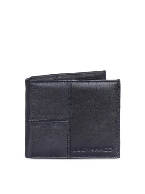 

Justanned Men Black Solid Two Fold Wallet