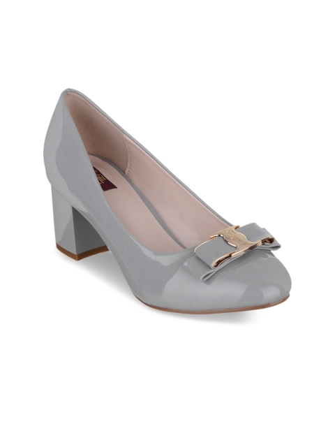 

SHUZ TOUCH Women Grey Solid Pumps