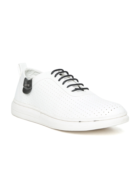

Duke Men White Perforated Sneakers