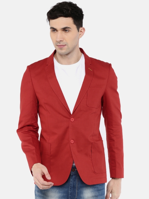 

The Indian Garage Co Red Single-Breasted Casual Blazer