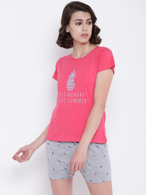 

Clt.s Pink & Grey Printed Lounge Set C487