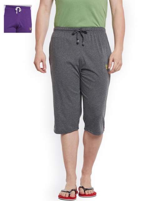 

VIMAL JONNEY Men Pack of 2 Lounge Shorts C1A_C7PU_02, Grey