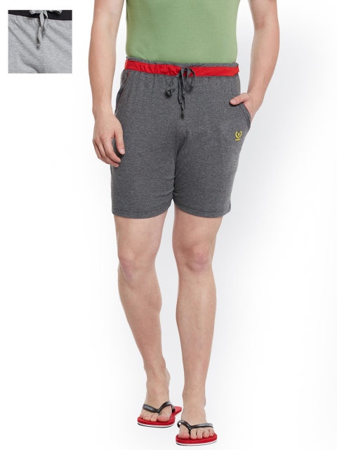 

VIMAL JONNEY Men Set of 2 Grey Lounge Shorts N8A_N8M_02