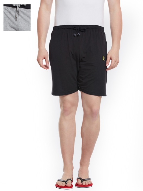 

VIMAL JONNEY Men Pack of 2 Lounge Shorts N2B_N8M_02, Black