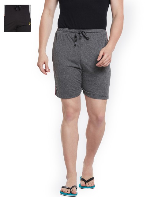 

VIMAL JONNEY Men Pack of 2 Lounge Shorts N1A_N7B_02, Grey