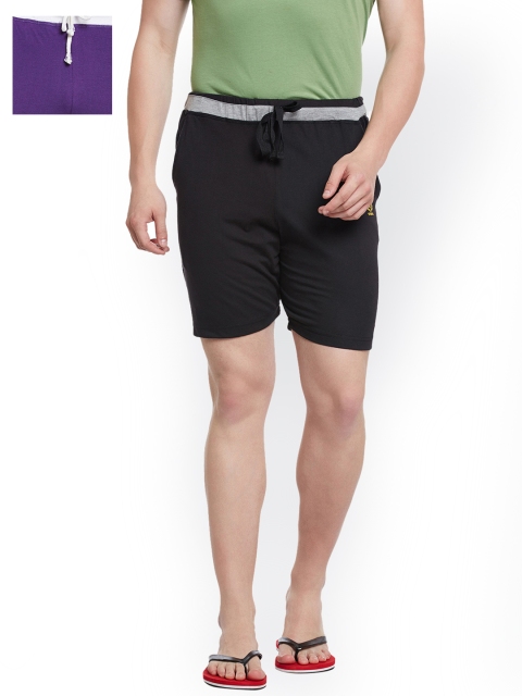 

VIMAL JONNEY Men Set of 2 Lounge Shorts N8B_N8PU_02, Black