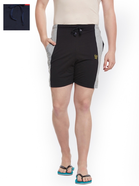 

VIMAL JONNEY Men Set of 2 Lounge Shorts N7B_N8NVY_02, Black