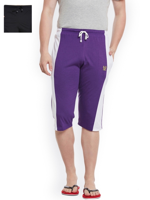 

VIMAL JONNEY Men Set of 2 Lounge Shorts C1B_C7PU_02, Black