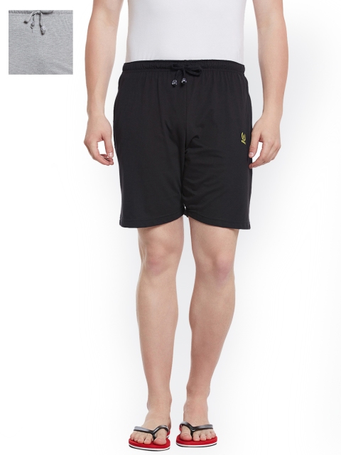 

VIMAL JONNEY Men Set of 2 Lounge Shorts N2B_N2M_02, Black