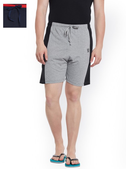 

VIMAL JONNEY Men Set of 2 Lounge Shorts N7M_N8NVY_02, Grey