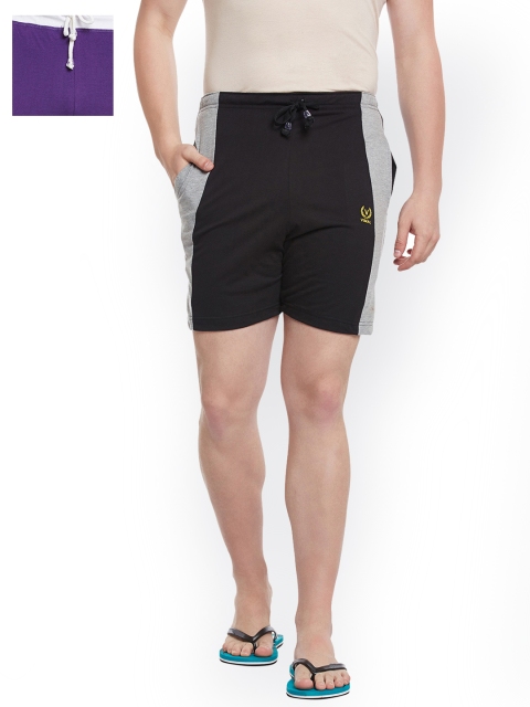 

VIMAL JONNEY Men Set of 2 Lounge Shorts N7B_N8PU_02, Black