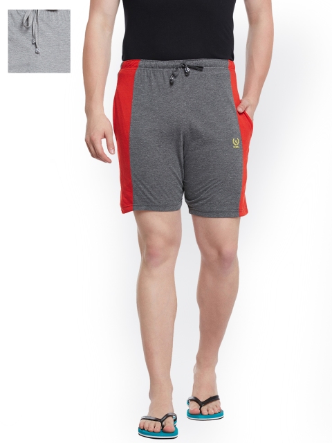 

VIMAL JONNEY Men Set of 2 Grey Lounge Shorts N7A_N7M_02