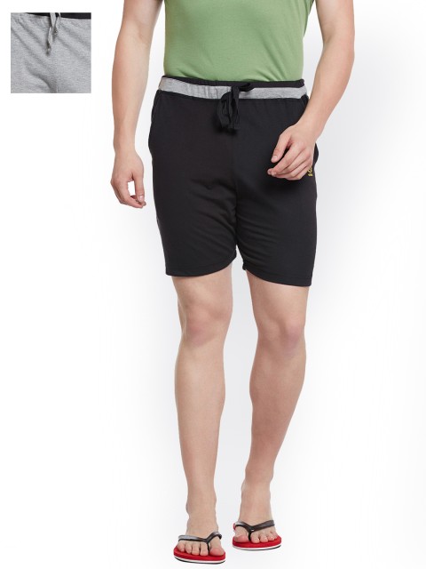 

VIMAL JONNEY Men Set of 2 Lounge Shorts N8B_N8M_02, Black