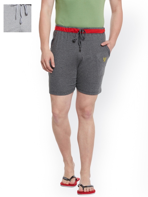 

VIMAL JONNEY Men Set of 2 Grey Lounge Shorts N8A_N9M_02