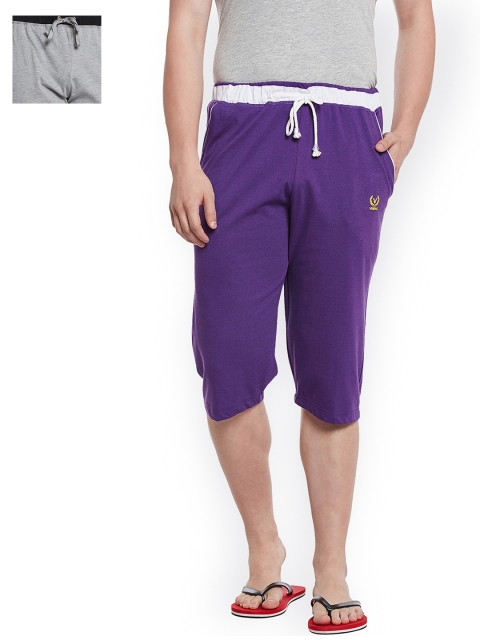 

VIMAL JONNEY Men Pack of 2 Lounge Shorts C8PU_C9M_02, Purple