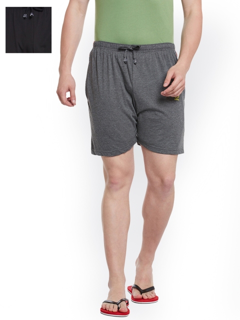 

VIMAL JONNEY Men Set of 2 Lounge Shorts N2A_N2B_02, Grey
