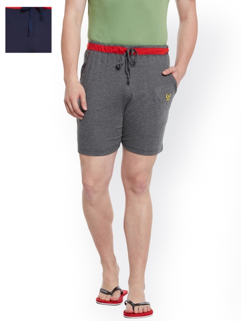 

VIMAL JONNEY Men Set of 2 Lounge Shorts N8A_N9NVY_02, Grey