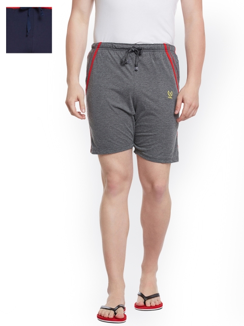 

VIMAL JONNEY Men Set of 2 Lounge Shorts N5A_N9NVY_02, Grey