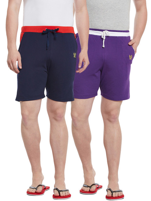 

VIMAL JONNEY Men Set of 2 Lounge Shorts N8PU_N9NVY_02, Purple