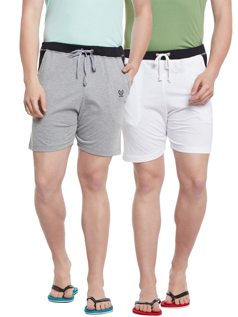 

VIMAL JONNEY Men Set of 2 Lounge Shorts N9M_N9W_02, Grey melange