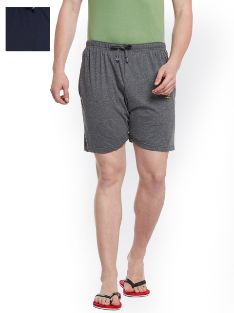 

VIMAL JONNEY Men Set of 2 Lounge Shorts N2A_N2NVY_02, Grey