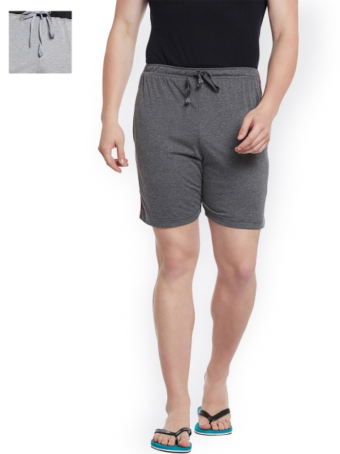 

VIMAL JONNEY Men Pack of 2 Lounge Shorts N1A_N9M_02, Grey