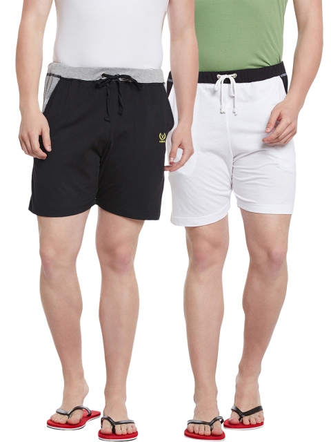 

VIMAL JONNEY Men Set of 2 Lounge Shorts N9B_N9W_02, Black