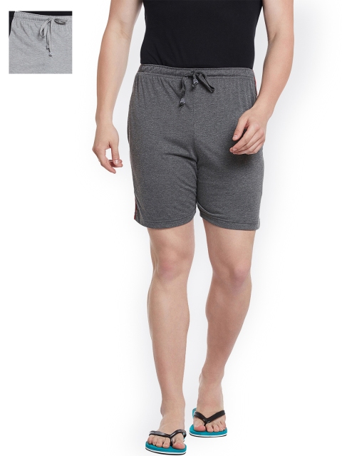 

VIMAL JONNEY Men Pack of 2 Lounge Shorts N1A_N7M_02, Grey