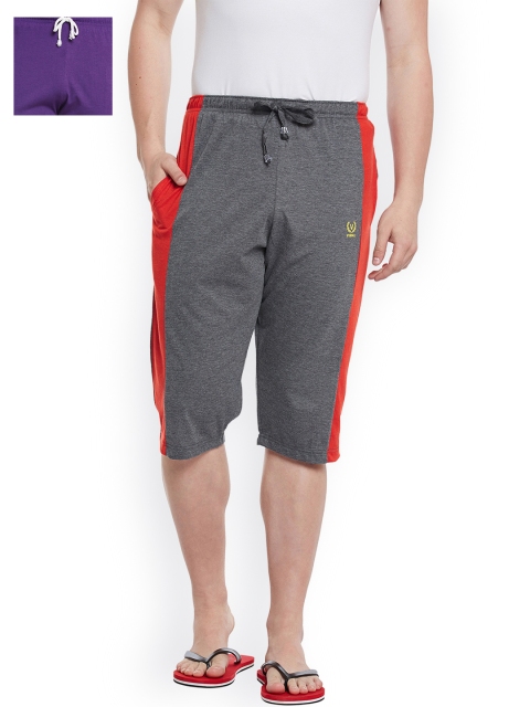 

VIMAL JONNEY Men Pack of 2 Lounge Shorts C7A_C7PU_02, Grey