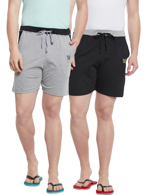 

VIMAL JONNEY Men Set of 2 Lounge Shorts N9B_N9M_02, Black