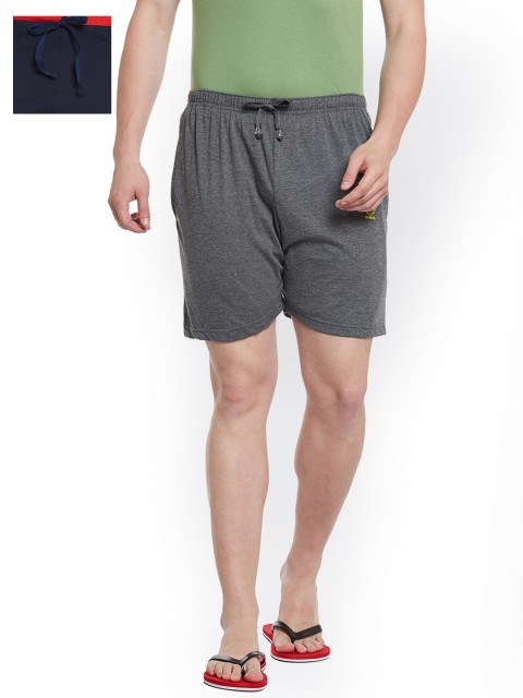 

VIMAL JONNEY Men Set of 2 Lounge Shorts N2A_N8NVY_02, Grey