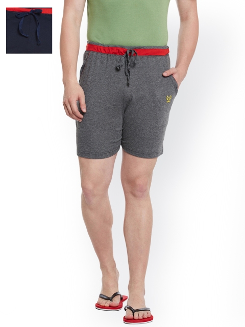 

VIMAL JONNEY Men Set of 2 Lounge Shorts N8A_N8NVY_02, Grey