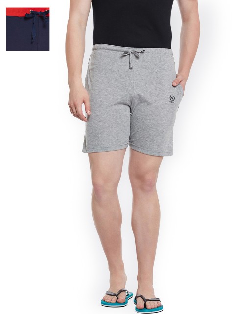 

VIMAL JONNEY Men Set of 2 Lounge Shorts N1M_N9NVY_02, Grey