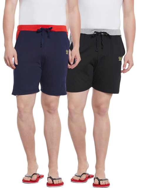 

VIMAL JONNEY Men Set of 2 Lounge Shorts N9B_N9NVY_02, Black