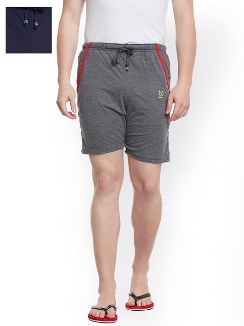

VIMAL JONNEY Men Set of 2 Lounge Shorts N5A_N7NVY_02, Grey