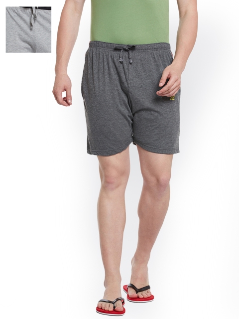 

VIMAL JONNEY Men Set of 2 Grey Lounge Shorts N2A_N8M_02