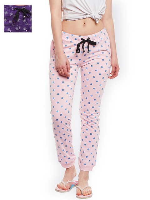 

VIMAL JONNEY Women Pack of 2 Joggers F4_PRT_NO.5, Pink