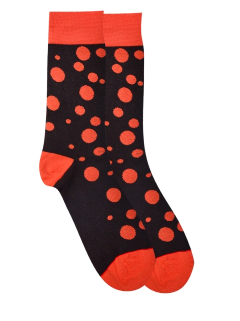 

Soxytoes Men Brown & Orange Patterned Socks
