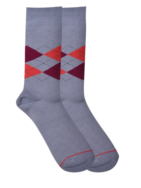 

Soxytoes Men Grey Patterned Socks