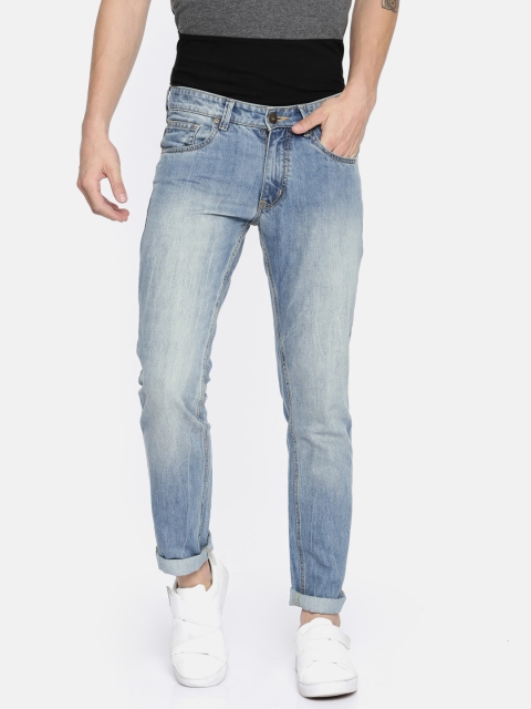 

People Men Blue Slim Fit Mid-Rise Clean Look Jeans