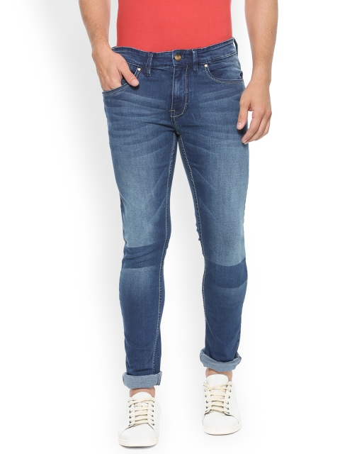 

People Men Blue Slim Fit Mid-Rise Clean Look Jeans