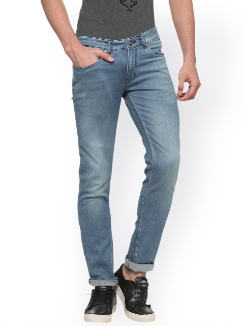 

People Men Blue Slim Fit Mid-Rise Clean Look Jeans