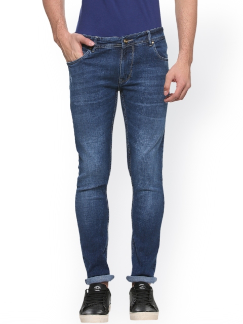 

People Men Navy Blue Slim Fit Mid-Rise Clean Look Jeans