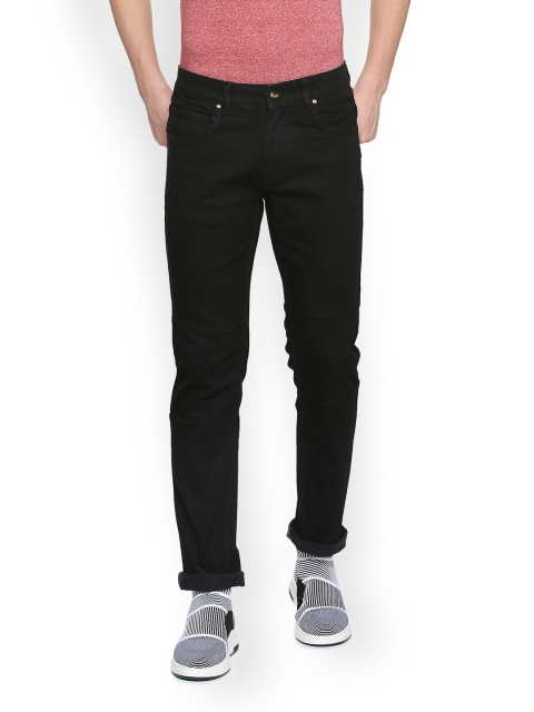 

People Men Black Slim Fit Mid-Rise Clean Look Jeans